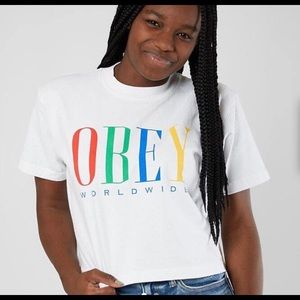 Obey cropped Graphic T-Shirt